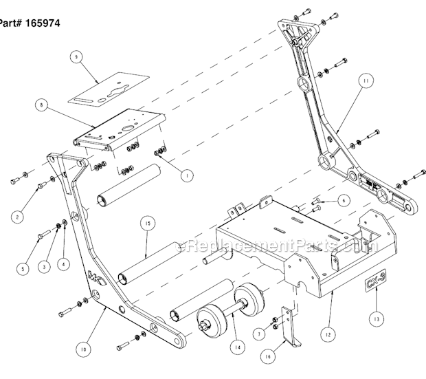 Page B Diagram and Parts List for Kohler Engine MK Diamond Concrete Saw